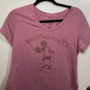 Disney Women's Mauve Mickey Mouse Tee